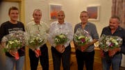 Sie feierten Siege in den Jahresmeisterschaften (von links): Martin Slanzi, Rudolf Walker, Kurt Gamma, Hans Roner und Ferdy Casagrande. (Bild: Georg Epp (Attinghausen, 7. Dezember 2018))