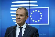 EU-Ratspräsident Donald Tusk. (Bild: Sean Gallup/Getty (Brüssel, 25. November 2018))