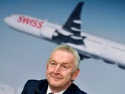 Swiss-Chef Thomas Klühr kann sich freuen: Im November hat die Schweizer Fluggesellschaft fast 5 Prozent mehr Passagiere transportiert. (Bild: KEYSTONE/WALTER BIERI)