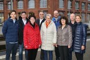 Die EVP-Kandidaten fürs Stadtparlament: Erika Moser, Dora Soller, Judith Huber (bisher), Joyce Gassmann. Hinten von links: Simon Huber, Peter Krähenbühl, Arturo Testa (bisher), Michael Treier, Andreas Gassmann. Es fehlt: Andrea Witzsch. (Bild: PD)