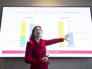 Sieht der Stilllegung des Atomkraftwerks Mühleberg zuversichtlich entgegen: BKW-Chefin Suzanne Thoma. (Bild: Keystone/ANTHONY ANEX)