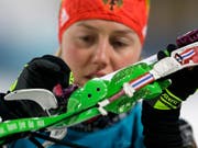 Gesundheitlich angeschlagen: Laura Dahlmeier (Bild: KEYSTONE/AP/GREGORIO BORGIA)