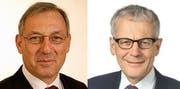 Carlo Schmid (links) wollte den Abfallmarkt vollständig liberalisieren. Kurt Fluri (rechts) entschärfte dies mit einer Gegenmotion. (Bilder: PD)