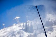 Eine Schneelanze im Titlis-Gebiet. (Bild: Alexandra Wey/Keystone (12. Dezember 2018)