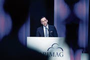 Hapimag-CEO Hassan Kabdi an der Generalversammlung 2018. (Bild: Stefan Kaiser (Baar, 25. April 2018))