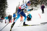 Dario Cologna läuft in Davos auf Rang 15. Bild: Gian Ehrzeller / Keystone
