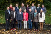 Beirat der LZ-Weihnachtsaktion. Hinten von links: Renate Falk (zuständig für Kanton Zug), Beatrice Frey-Hässig (Luzern-Land), Ueli Kaltenrieder (Luzerner Zeitung), Anna Christen (Region Willisau), Hans Bucher (Region Sursee), Margrit Thalmann (Entlebuch), Ruth Ulrich (Obwalden). Vorne von links: Daniel Rüttimann (Region Hochdorf/Freiamt), Peter Dietschi (Luzern/Emmen), Urs W. Studer (Präsident), Ruth Garcia (Nidwalden), Markus Tresch (Uri), Heidi Ragonesi (Stadt Luzern), Elisabeth Portmann (Geschäftsleiterin). (Bild: Pius Amrein, 31. 10. 2018)