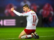 Timo Werner schoss beim Sieg von Leipzig gegen Mönchengladbach seinen Saisontore 7 und 8 (Bild: KEYSTONE/EPA/FILIP SINGER)