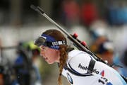 Die Obwaldnerin Lena Häcki. (Bild: KEYSTONE/AP/DARKO BANDIC)