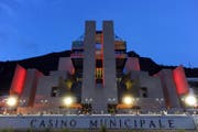 Der Bau von Mario Botta in Campione d'Italia. (Bild: KEY)
