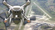 Drohnen stören auch in Zürich immer wieder den Flugverkehr. (Bildmontage: watson/keystone)