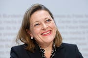 Ins Fettnäpfchen getreten: Heidi Zgraggen leistete sich im Vorfeld der diesjährigen Bundesratswahlen ein akustisches Malheur. (Bild. KEYSTONE/Peter Klaunzer (Bern, 16. November 2018)