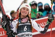 Feierte am Freitag beim Riesenslalom in Courchevel bereits ihren 49. Weltcupsieg: die erst 23-jährige Mikaela Shiffrin. (Bild: Giovanni Auletta/AP (Courchevel, 21. Dezember 2018))