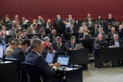 Die Arbeit mit dem Laptop gehört für die Luzerner Kantonsräte schon heute zum Alltag. (Bild: Nadia Schärli (Luzern, 22. Oktober 2018))
