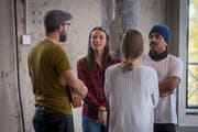 Musikalische Probe für "Verrücktes Blut" am Theater St. Gallen mit Andi Peter, Seraphina Schweiger, Pascale Pfeuti und Kay Kysela. (Bild: Benjamin Manser)