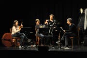 «Edelroosä Alpäwyyss» zog an zwei Abenden total 800 Personen ins Theater Uri. (Bild: Urs Hanhart)