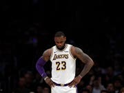 LeBron James hofft, dereinst mit seinem Sohn in der NBA auf dem Parkett zu stehen (Bild: KEYSTONE/AP/MARCIO JOSE SANCHEZ)