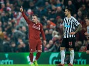 Xherdan Shaqiri traf beim 4:0 von Liverpool gegen Newcastle erneut (Bild: KEYSTONE/EPA/PETER POWELL)
