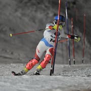 Tagessiegerin Carina Truttmann vom SC Sattel-Hochstuckli zeigte eine angriffige Fahrt. (Bild: Urs Hanhart, Andermatt, 26. Dezember 2018)