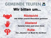 Mit diesen drei Bitten ruft die Gemeinde zu mehr Respekt auf. (Visualisierung: PD)