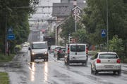 Die Obernaustrasse in Kriens (Bild: Pius Amrein (13. Juni 2018))