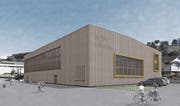Vorerst gibt es in Lütisburg keine neue Mehrzweckhalle.Visualisierung: PD