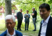 Cryptovalley Zug: Eine Delegation aus Südkorea besucht den Kanton Zug. Im Hammergut in Cham finden verschiedene Workshops statt. Das fand auch in der südkoreanischen Presse Beachtung. (Bild: Stefan Kaiser (Zug, 14 August 2018))