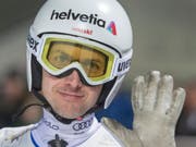 Umweg via Continental Cup: Vor der Vierschanzentournee fühlt sich Simon Ammann im Aufwind (Bild: KEYSTONE/URS FLUEELER)