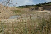 Das Kiesabbaugebiet Chrüzgässli (Grube Wellauer) in Eschenz. (Bild: Nana do Carmo)