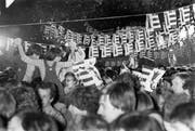 Jurassier feiern die am 24. September 1978 in Delémont ausgerufene Gründung ihres Kantons. (Bild: Keystone)
