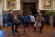 Das Ensemble Kandinsky mit Fabio di Càsola (links), Benjamin Engeli und Thomas Grossenbacher. (Bild: Corinne Glanzmann, 28. Dezember 2018)