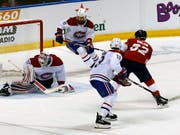 Denis Malgin trifft gegen Montreal aus dem Slot heraus (Bild: KEYSTONE/FR171174 AP/JOE SKIPPER)