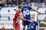 Der FC Luzern könnte künftig häufiger international spielen, wie hier in der Europa-League-Qualifikation gegen Olympiakos. (Bild: Urs Flueeler/Keystone (Luzern, 16. August 2018))