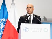 Bundespräsident Alain Berset an der Uno-Klimakonferenz im polnischen Kattowitz. (Bild: KEYSTONE/PETER KLAUNZER)