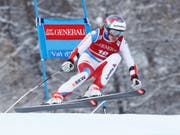 Michelle Gisin in voller Fahr am letztjährigen Super-G in Val d'Isère, wo in diesem Jahr die Frauen-Rennen nicht ausgetragen werden können (Bild: KEYSTONE/AP/GABRIELE FACCIOTTI)