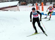 Trotz Patzern im Schiessstand schaffte der Andermatter Simon Ehrbar am Samstag den Sprung auf das Podest. Bild: Gabriel Ehrbar