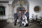 Für einmal in der Militärkantine (v.l.): Jürg Hochuli, Nicole Borra, Patrick Kessler. (Bild: Urs Bucher)