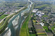 Rhesi-Visualisierung Kriessern Mäder. (Bild: PD)