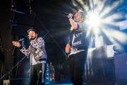"079 hät sie gseit" von Lo & Leduc (hier beim Auftritt am Open Air St. Gallen) ist die meistzitierte Songzeile in der Schweiz. (Bild: St. Galler Tagblatt)