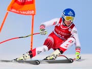 Nach dem Sturz beim Super-G in Lake Louise nun die Gewissheit: Die Österreicherin Christine Scheyer hat sich einen Kreuzbandriss zugezogen (Bild: KEYSTONE/AP The Canadian Press/FRANK GUNN)