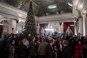 Die Lobby des Hotels Bellevue Palace in der «Nacht der langen Messer».(KEYSTONE/Anthony Anex)