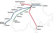 Das Eurobus-Streckennetz ab Sonntag, 9. Dezember 2018.