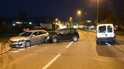 Unfallsituation auf der Pfaffnauerstrasse bei Reiden. (Bild: PD/Luzerner Polizei)