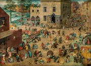 Pieter Bruegel der Ältere: «Die Kinderspiele», Öl auf Holz, um 1560 entstanden, heute im Kunsthistorischen Museum Wien. (Bild: Belser-Verlag)