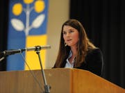Nationalrätin Nadia Pieren spricht am 20-Jahr-Jubiläum der SVP Uri. (Bild: Urs Hanhart (Schattdorf, 7. Dezember 2018))