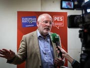 Spitzenkandidat der europäischen Sozialdemokraten für die Europawahl 2019: der frühere niederländischen Aussenminister Frans Timmermans. (Bild: KEYSTONE/EPA LUSA/MARIO CRUZ)