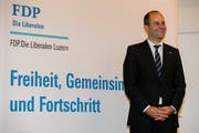 Feuert seine Partei an: Regierungsratskandidat Fabian Peter. (Bild: Philipp Schmidli)