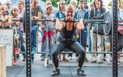 Ein Kraftakt: Gewichtheben ist eine von vielen kraftintensiven Sportarten am Festival. (Bild: Patrick Hürlimann (Zug, 19. August 2017))