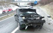 Die Unfallstelle in Küssnacht. (Bild Kapo Schwyz)