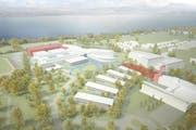 Der rot markierte Bereich wird neu gebaut. (Bild: Visualisierung Architekturbüro Hemmi Fayet)
